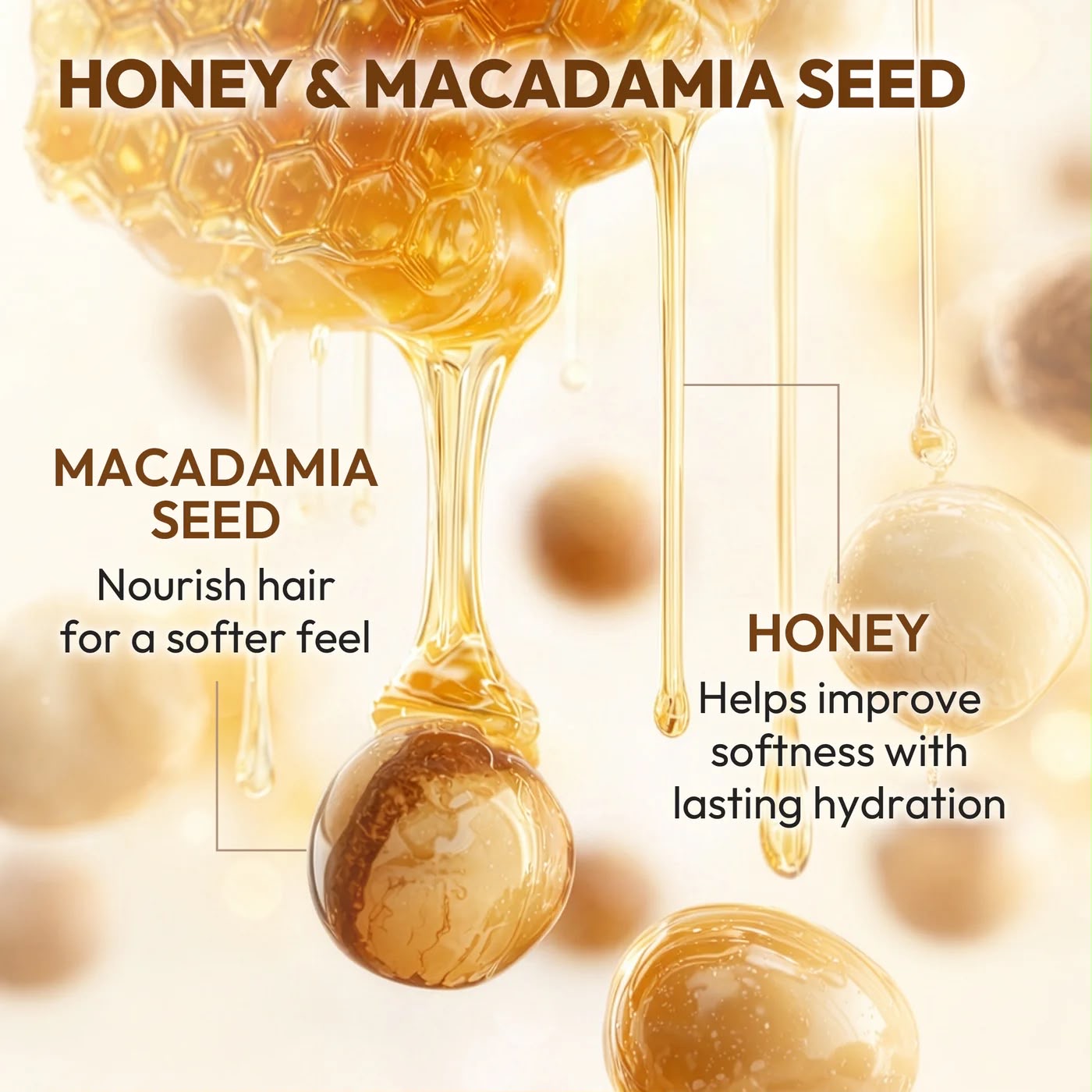 AMBER VANILLA EDITION - HONEY & MACADAMIA SHAMPOO + TREATMENT SET 500ML