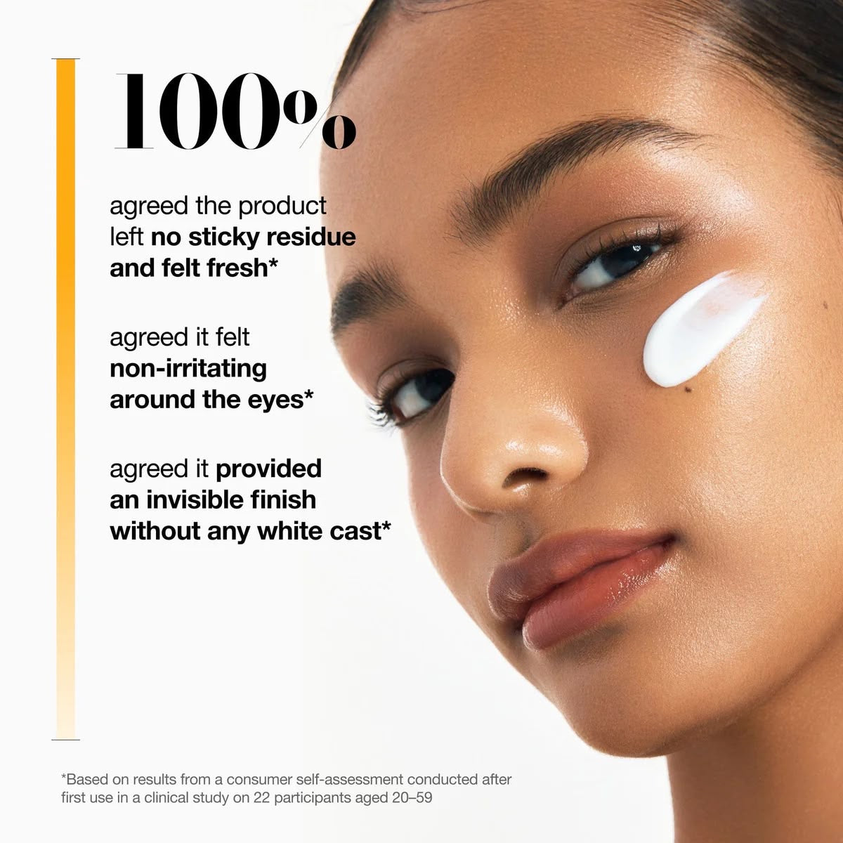 Zero-cast moisturizing finish sunscreen