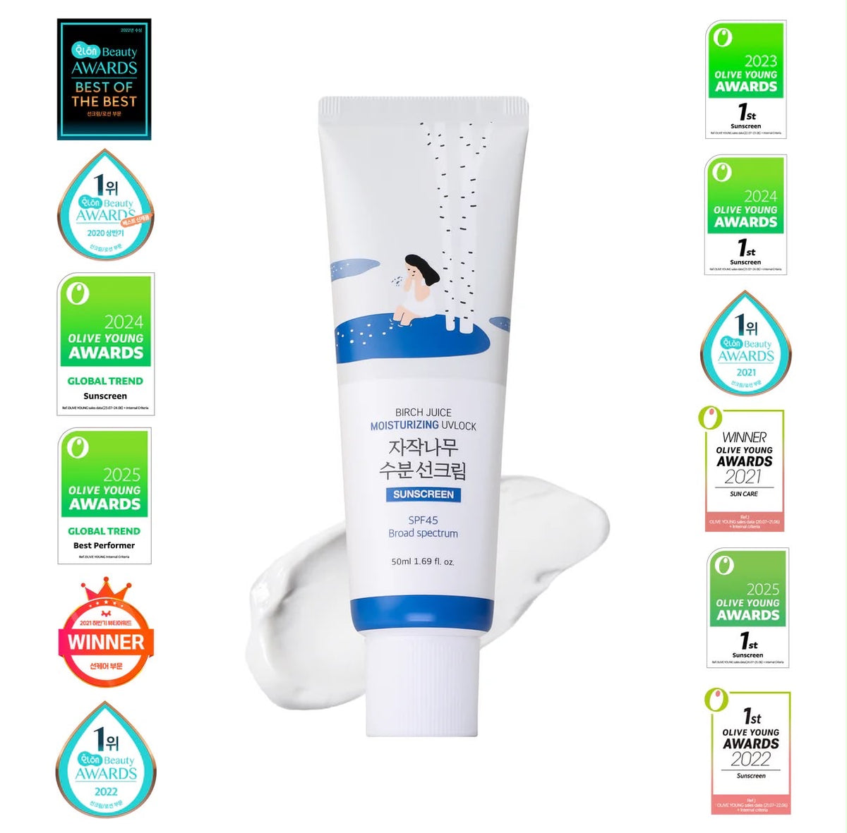 BIRCH JUICE MOISTURIZING SUN CREAM SPF50+ PA++++