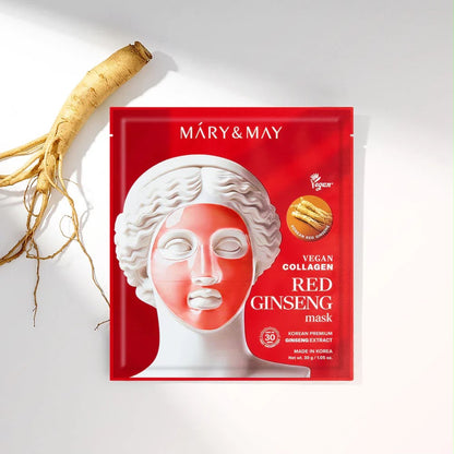 VEGAN COLLAGEN RED GINSENG MASK BOX OF 4 MASKS