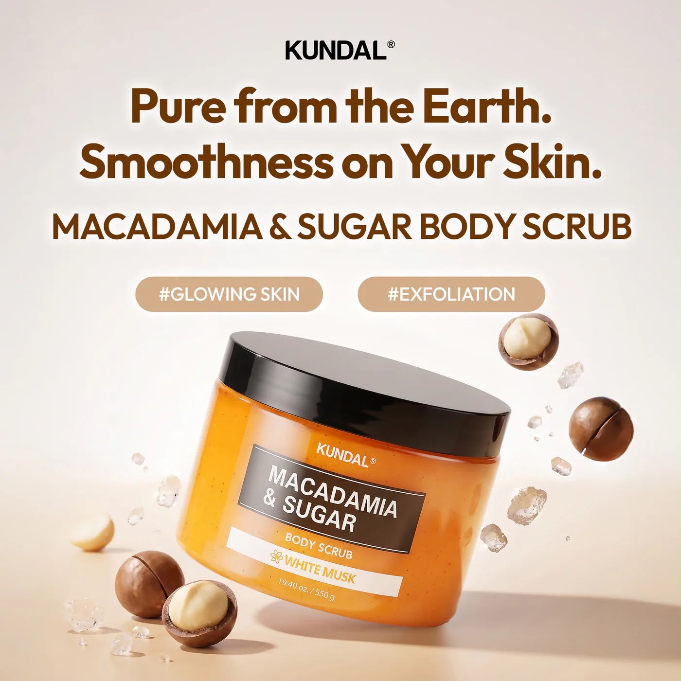 MACADAMIA & SUGAR BODY SCRUB 550G – 4 SCENTS
