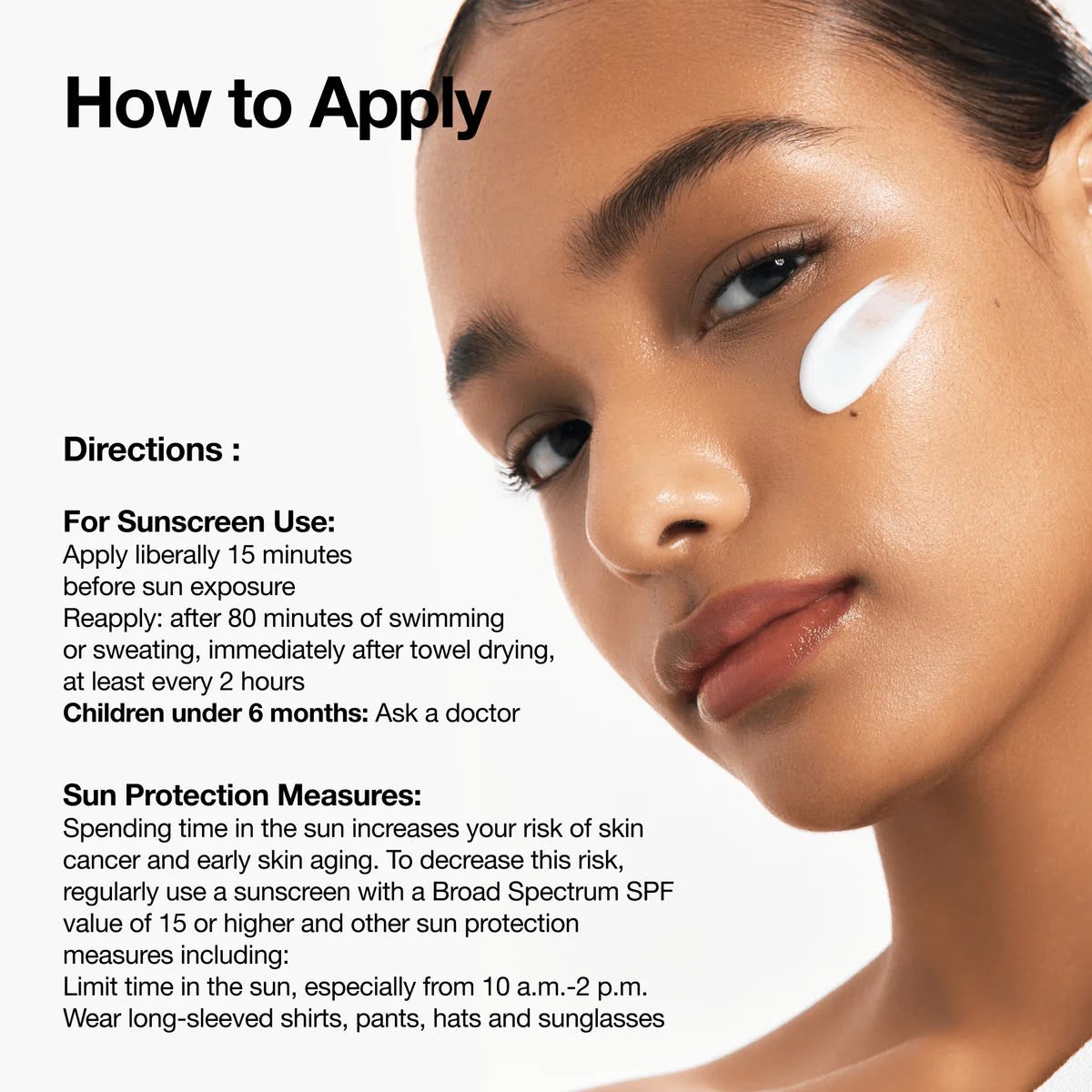 Zero-cast moisturizing finish sunscreen