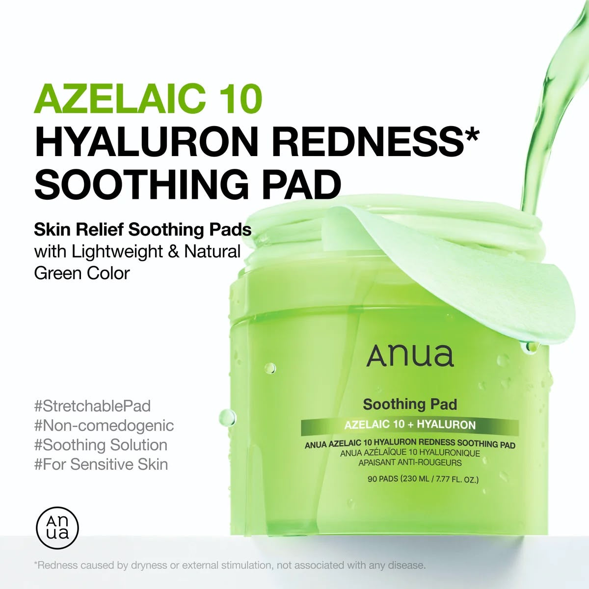 AZELAIC 10 HYALURON REDNESS SOOTHING PAD