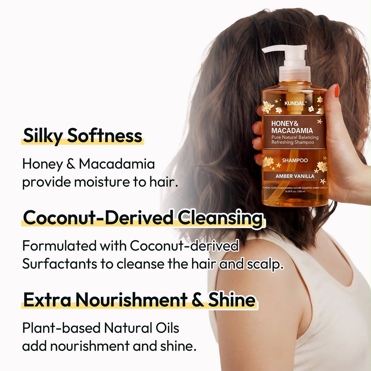 AMBER VANILLA EDITION - HONEY & MACADAMIA SHAMPOO + TREATMENT SET 500ML