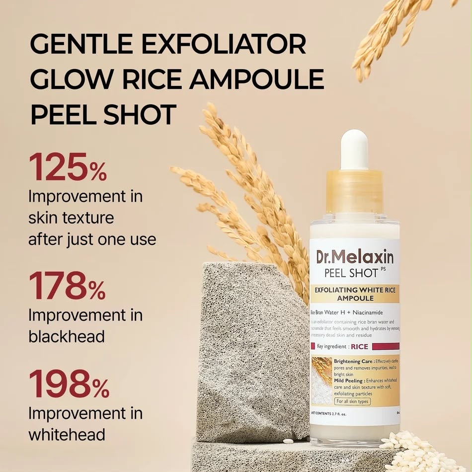 PEEL SHOT GLOW WHITE RICE PEELING AMPOULE