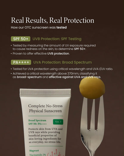 Complete No-Stress Physical Sunscreen (SPF50+/PA++++)