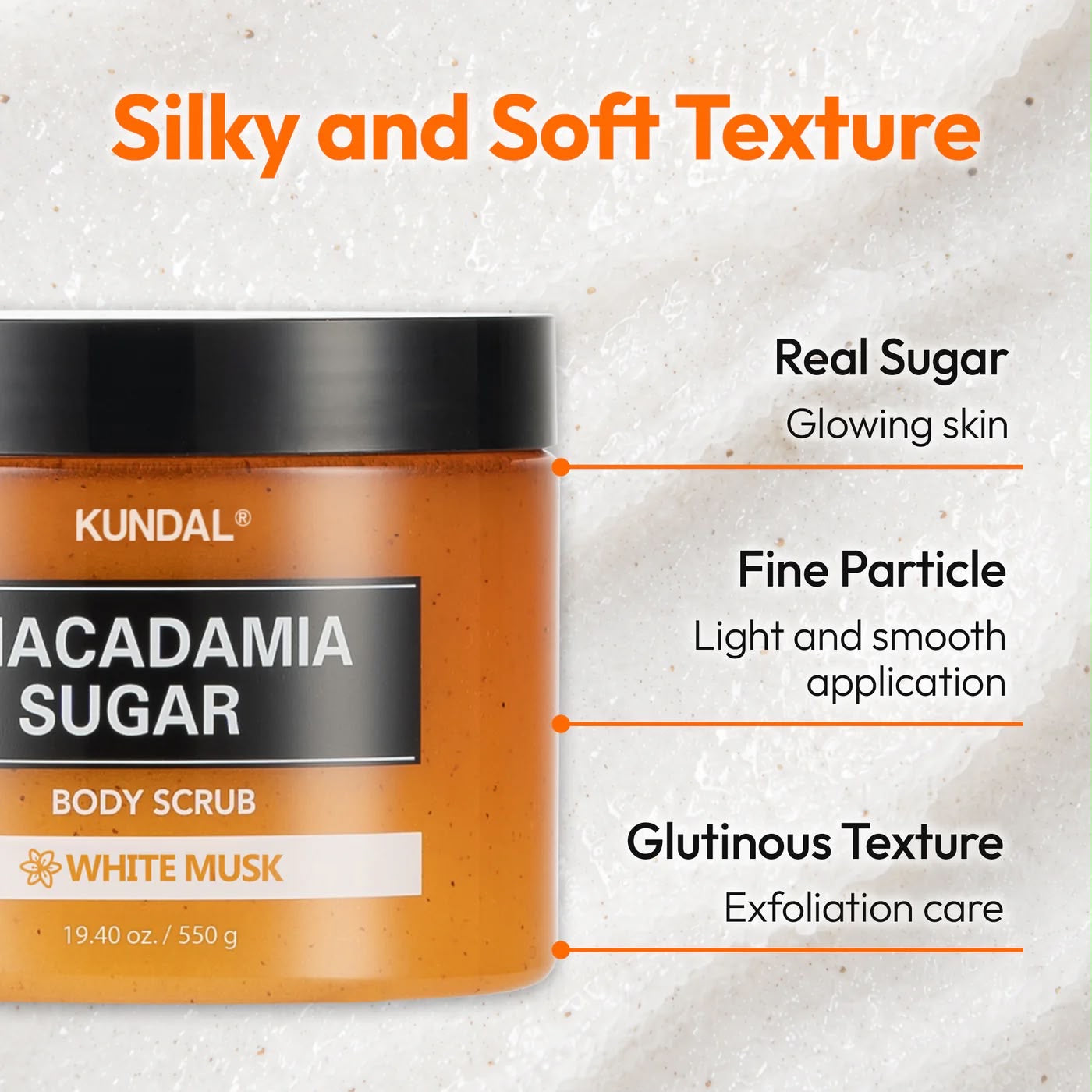 MACADAMIA & SUGAR BODY SCRUB 550G – 4 SCENTS