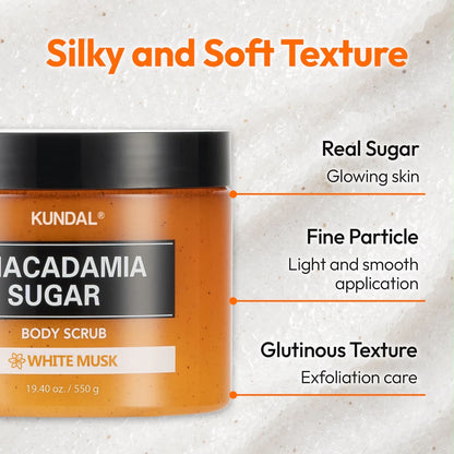 MACADAMIA & SUGAR BODY SCRUB 550G – 4 SCENTS