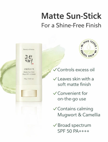 MATTE SUN STICK: MUGWORT + CAMELIA (SPF 50+ PA++++)