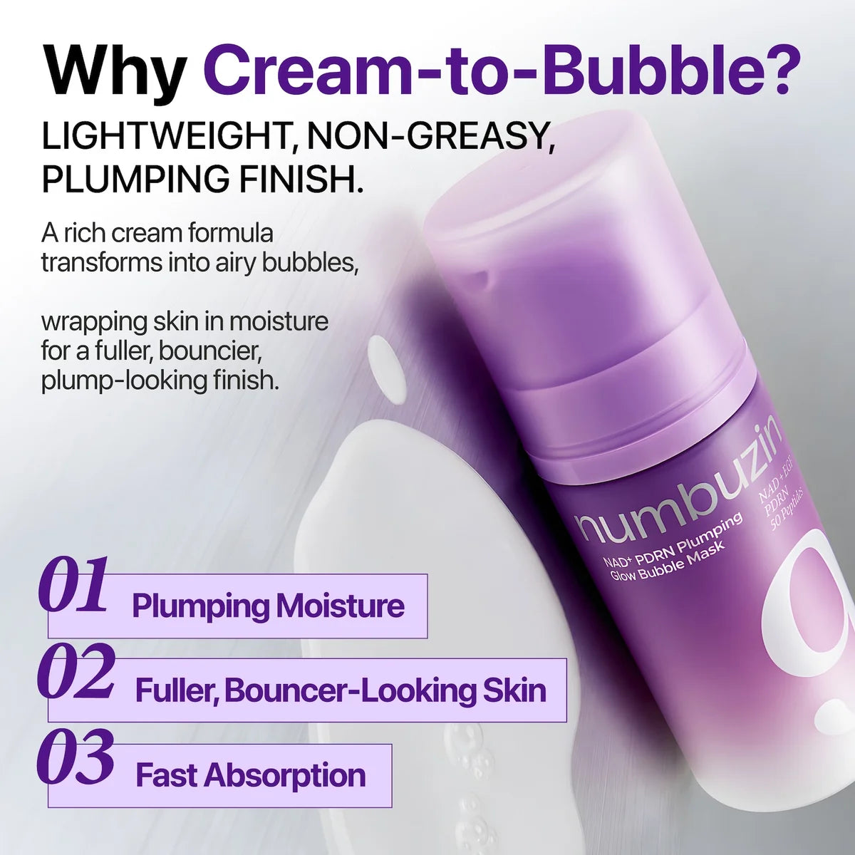 No.9 NAD+ PDRN Plumping Glow Bubble Mask
