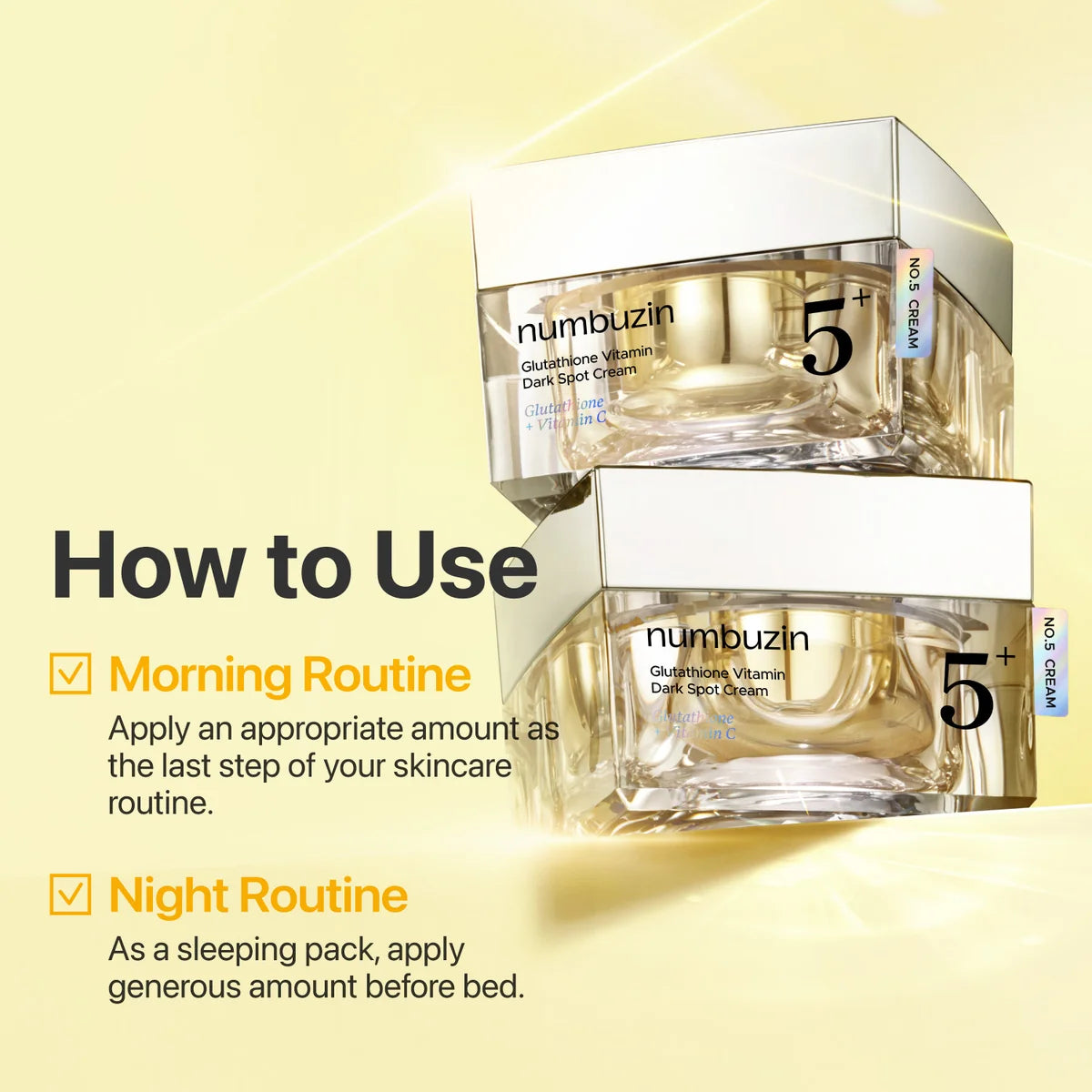 No.5+ Glutathione Vitamin Dark Spot Cream
