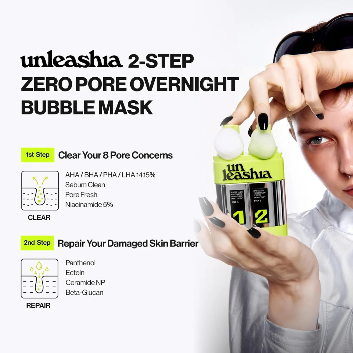 TWO STEP ZERO PORE OVERNIGHT BUBBLE MASK