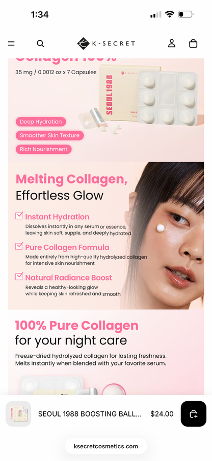 Seoul 1988 Boosting Ball : Collagen 100%