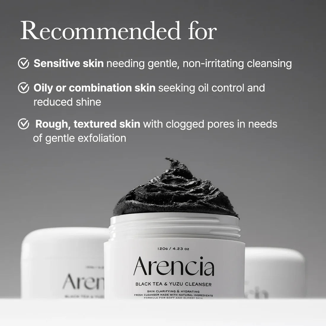 Arencia Black Tea Rice Mochi Cleanser