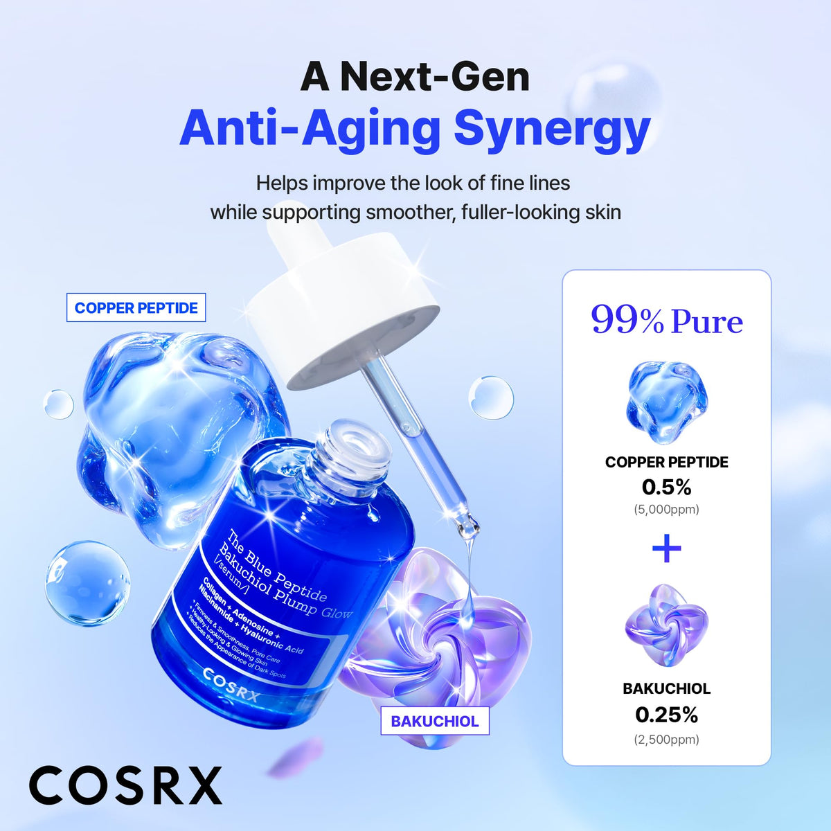 The Blue Peptide Bakuchiol Plump Glow Serum